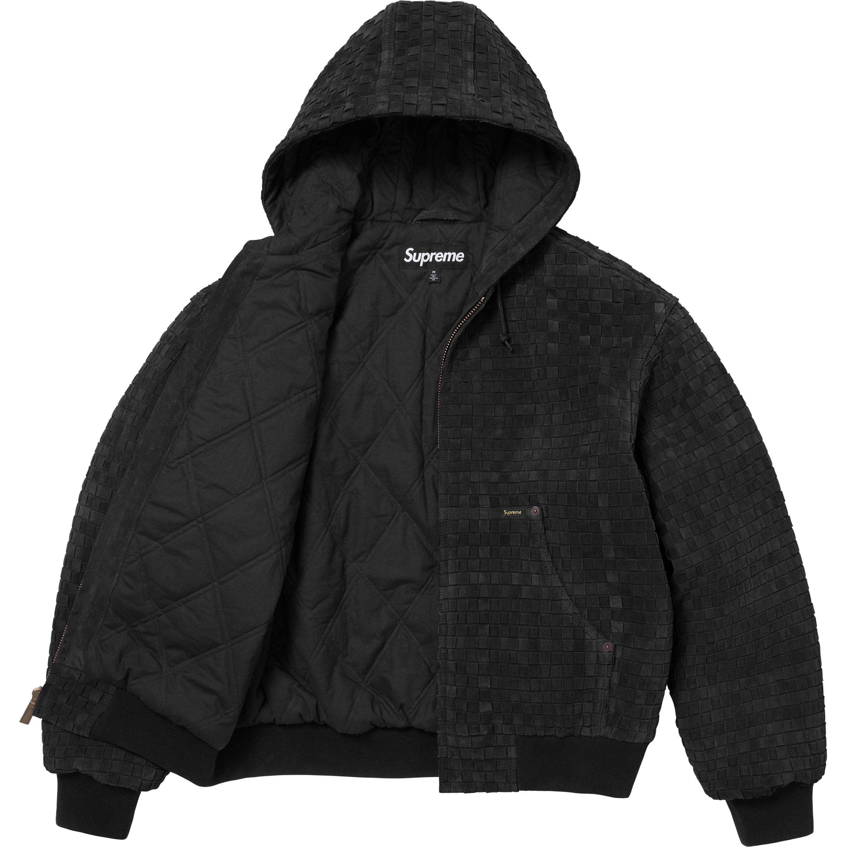 Woven Suede Hooded Work Jacket view 4